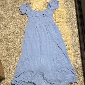 Hollister Light Blue Maxi Dress